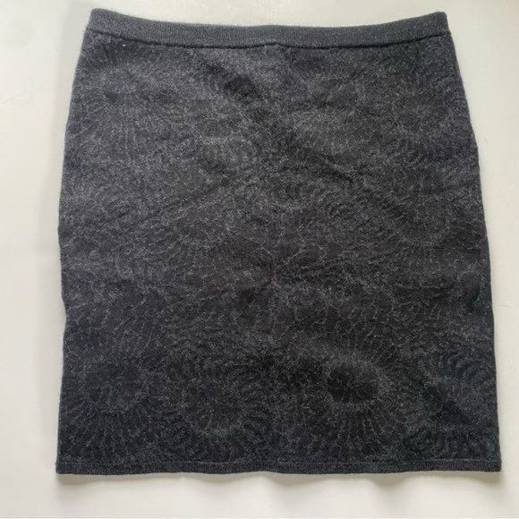 Eileen Fisher Wool Floral Print Knit Pencil Skirt Medium - Picture 6 of 9